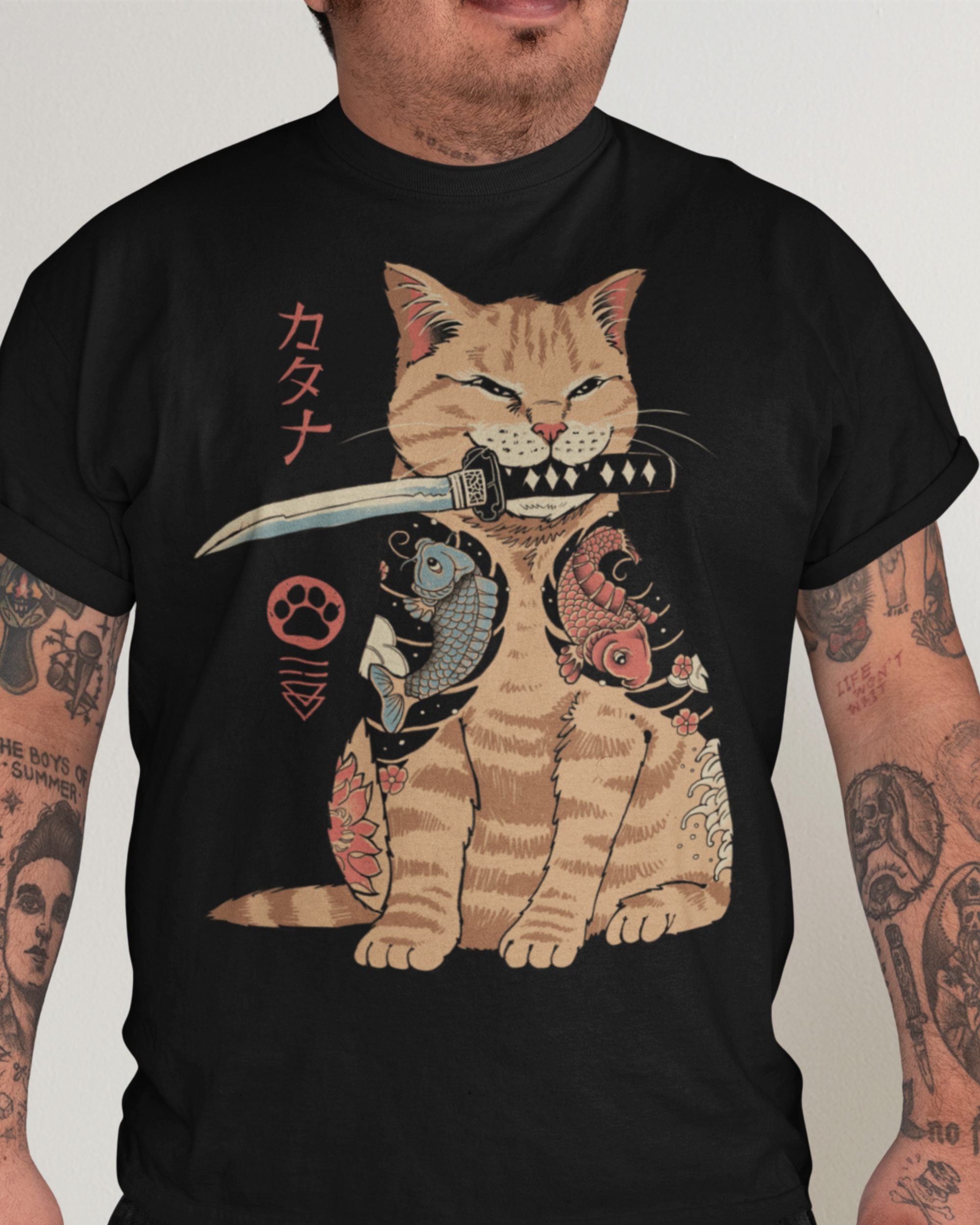 Katana Cat Shirt | Graphic Tee | Wicked Clothes