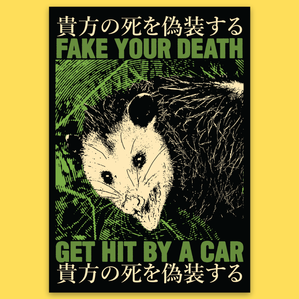 'Fake Your Death' Sticker