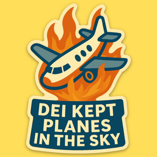 'DEI Kept Planes In The Sky' Sticker