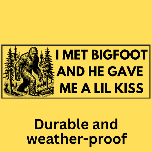 'Bigfoot Lil Kiss' Bumper Sticker
