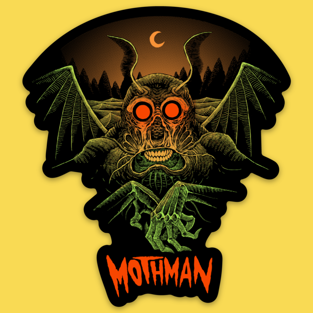 'Beware Mothman' Sticker