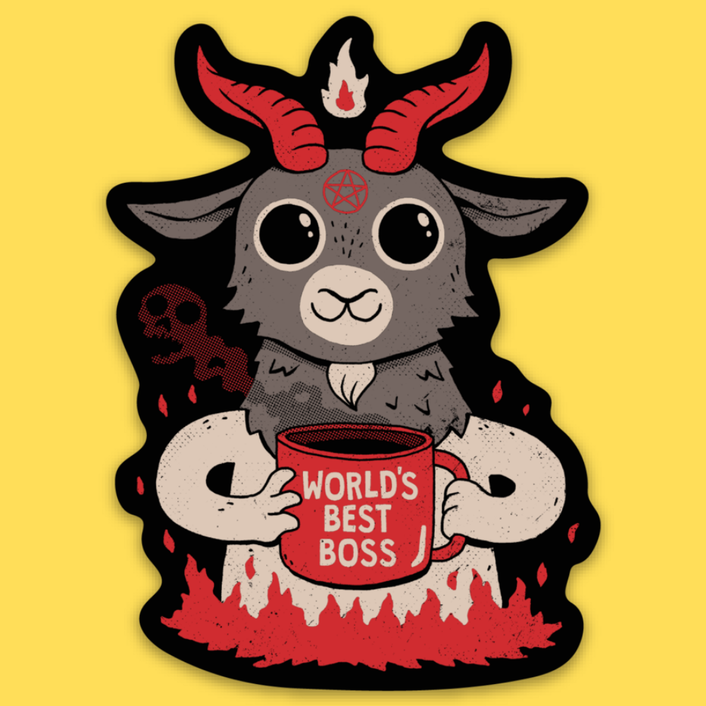 'World's Best Boss' Sticker – Wicked Clothes