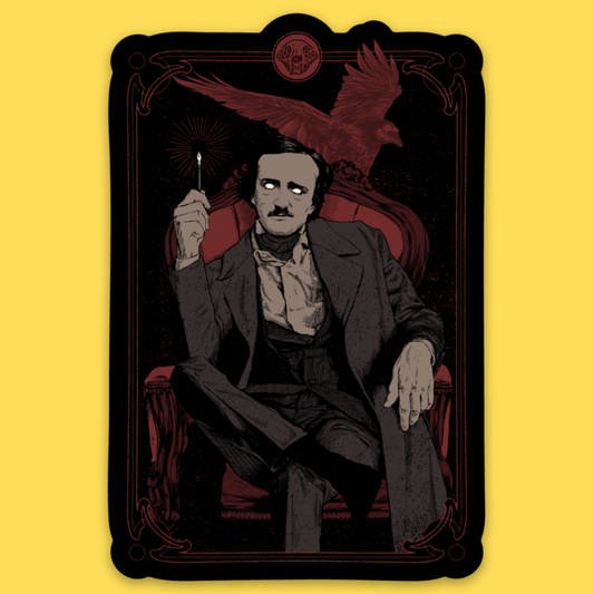 'Poe and the Raven' Sticker