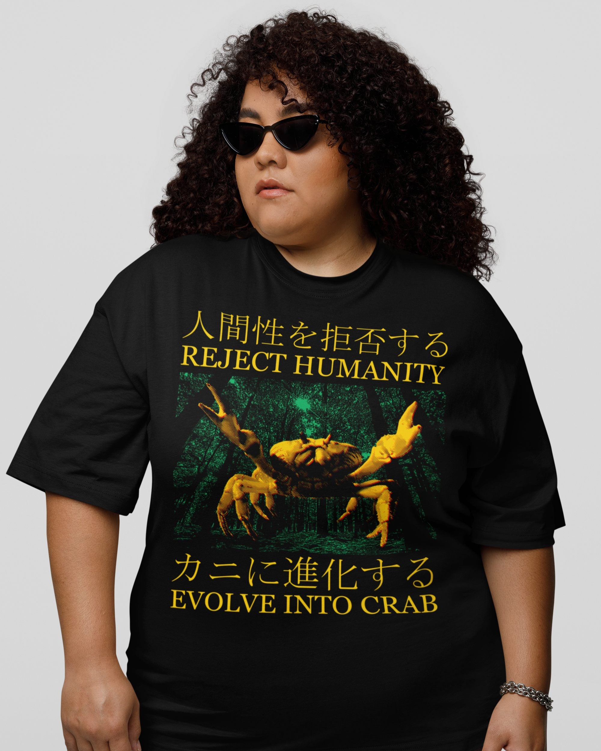 Reject Humanity Evolve Into Crab Shirt | Graphic Tee | Wicked Clothes
