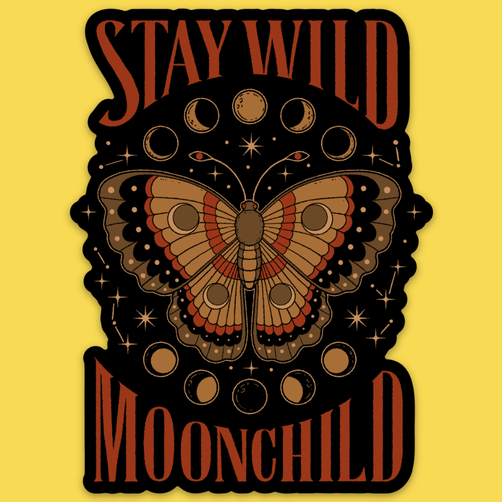 'Stay Wild Moonchild' Sticker