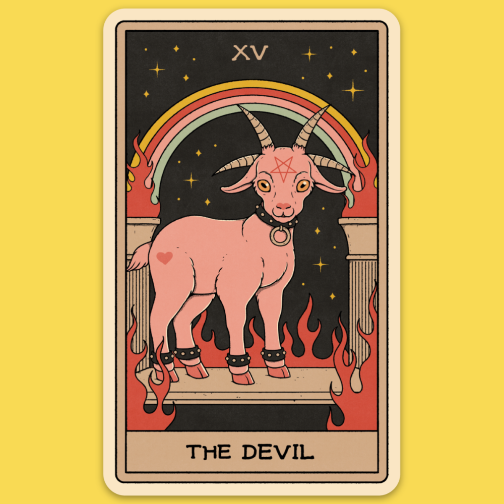 'Devil Tarot Card' Sticker