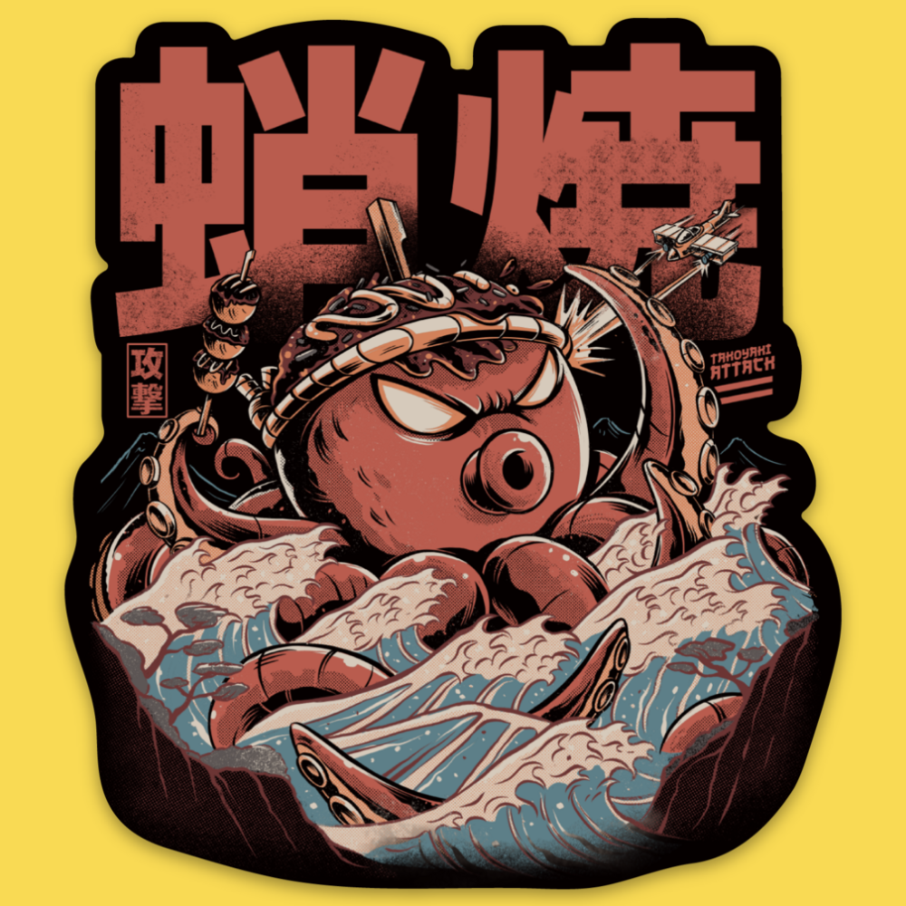 'Takoyaki Attack' Sticker