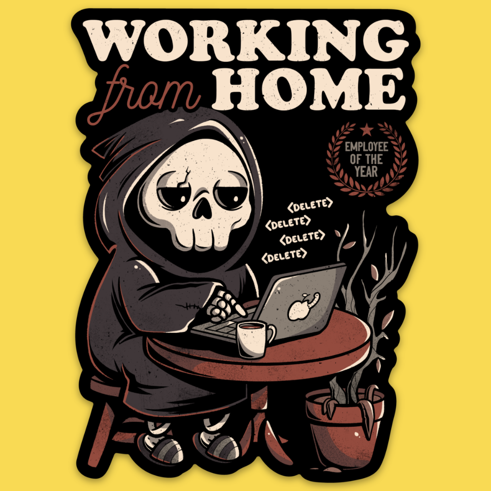 'Working From Home' Sticker