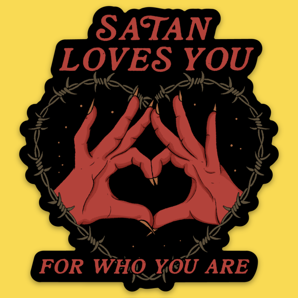 'Satan Loves You' Sticker