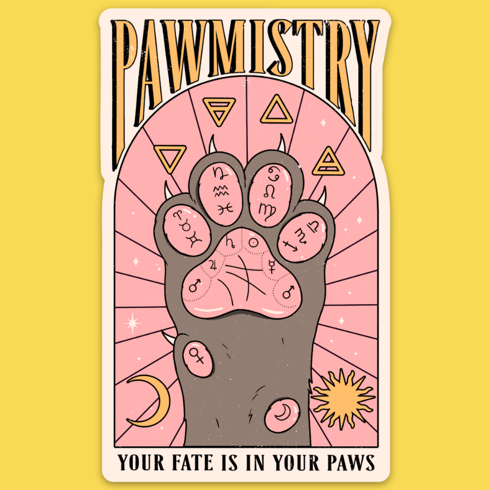 'Pawmistry' Sticker