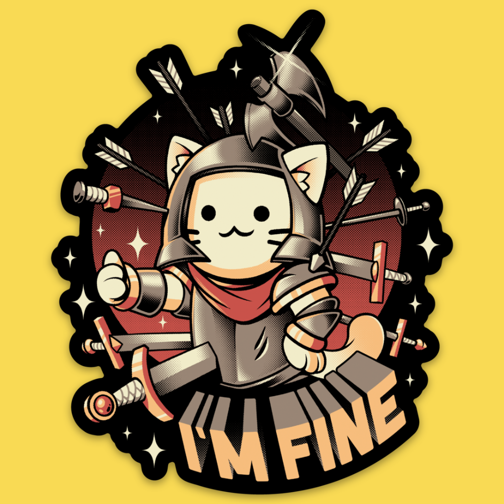 'I'm Fine' Sticker