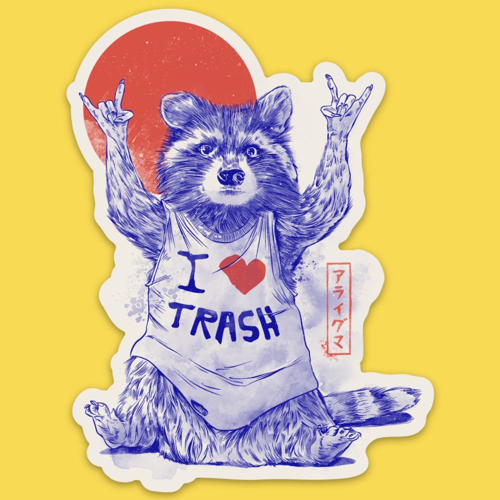 'I Love Trash' Sticker