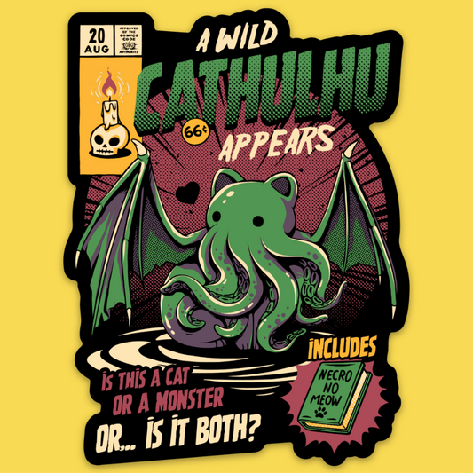 'A Wild Cathulhu' Sticker