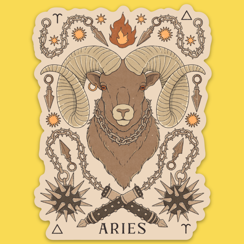 'Aries' Sticker
