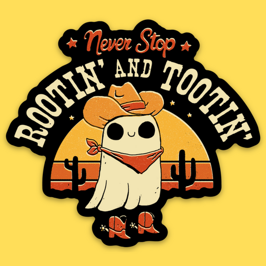 'Rooting and Tooting' Sticker