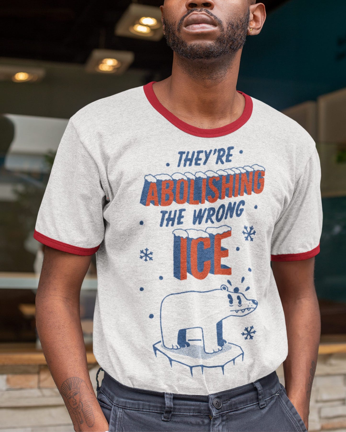 'Wrong ICE' Ringer Shirt - Wicked Clothes