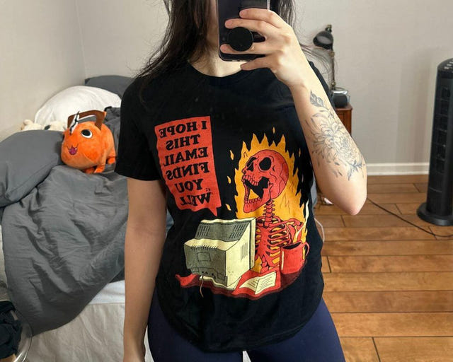 Wicked Clothes review photo from Maya G. — "I'm going to wear this to my office job. I got an extra small and it's perfect!"