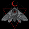 Black occult moth shirt
