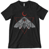 Black shirt with a month and occult symbols
