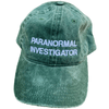 paranormal investigator green embroidered dad hat